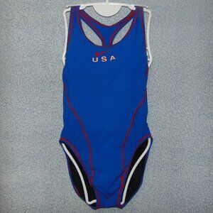 Nike Blue USA Swimsuit 36